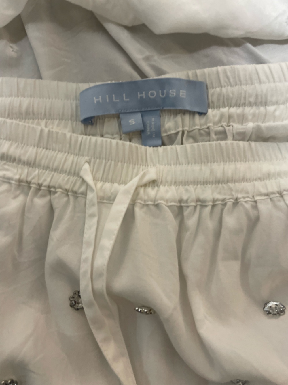 Hill House Embroidered White Jewel Jammie set - Picture 6 of 7